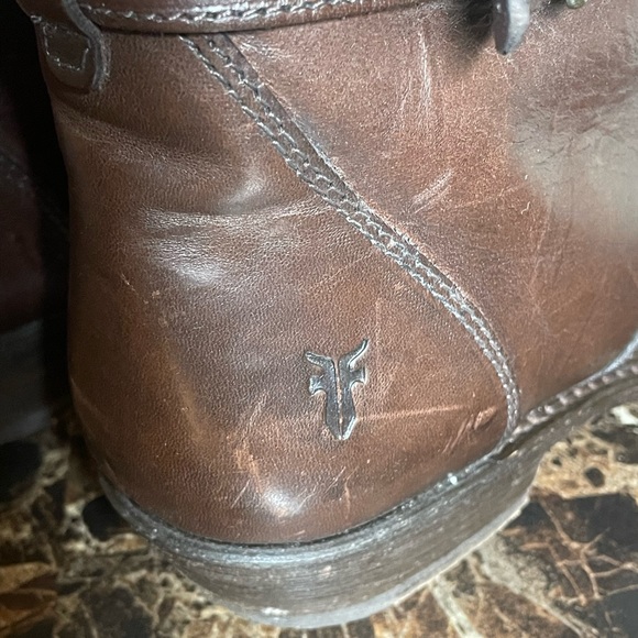 Frye Melissa Logo Boots Saddle Knee Riding Size 8.5 - Picture 11 of 16